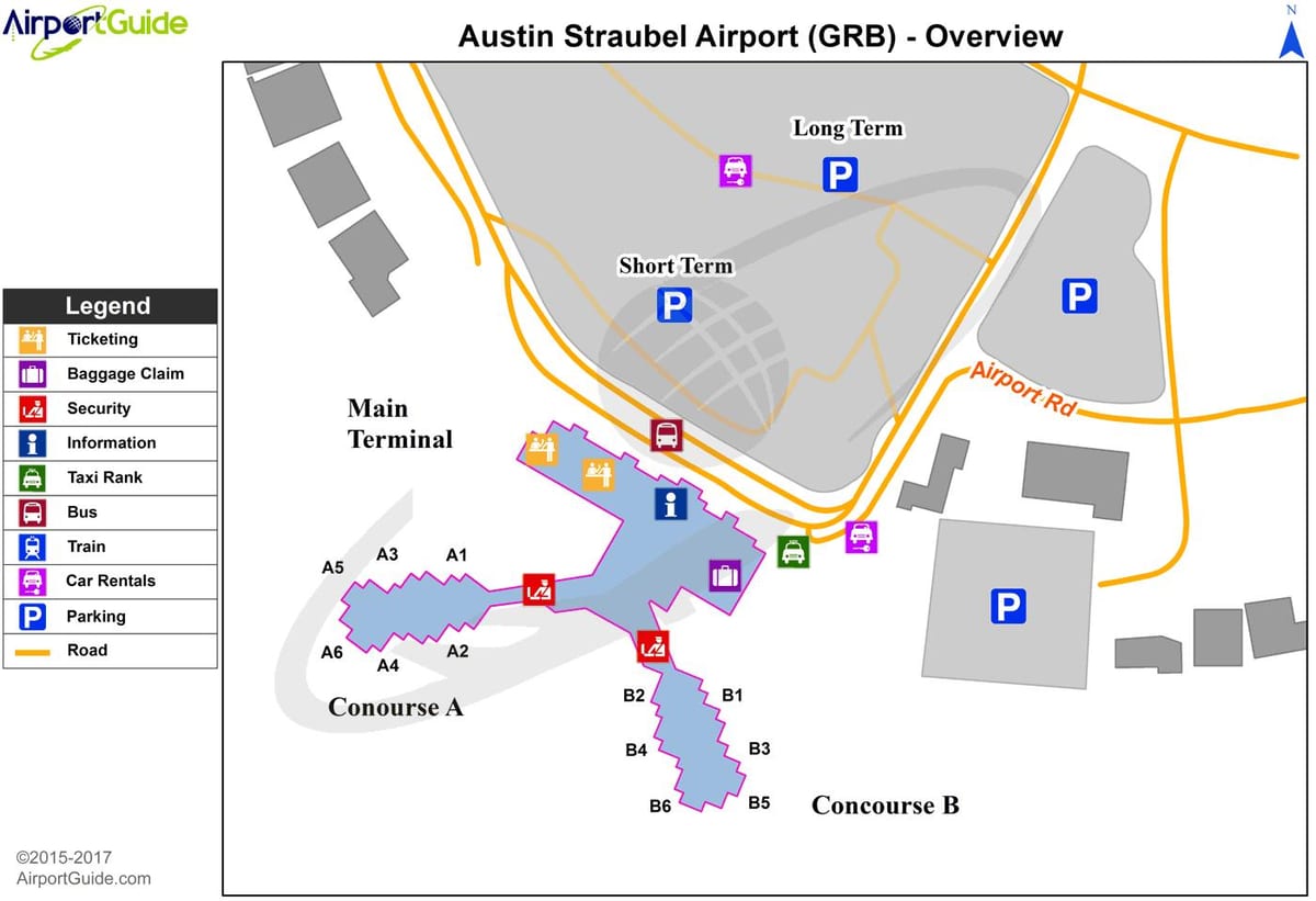 Austin airport terminal carte