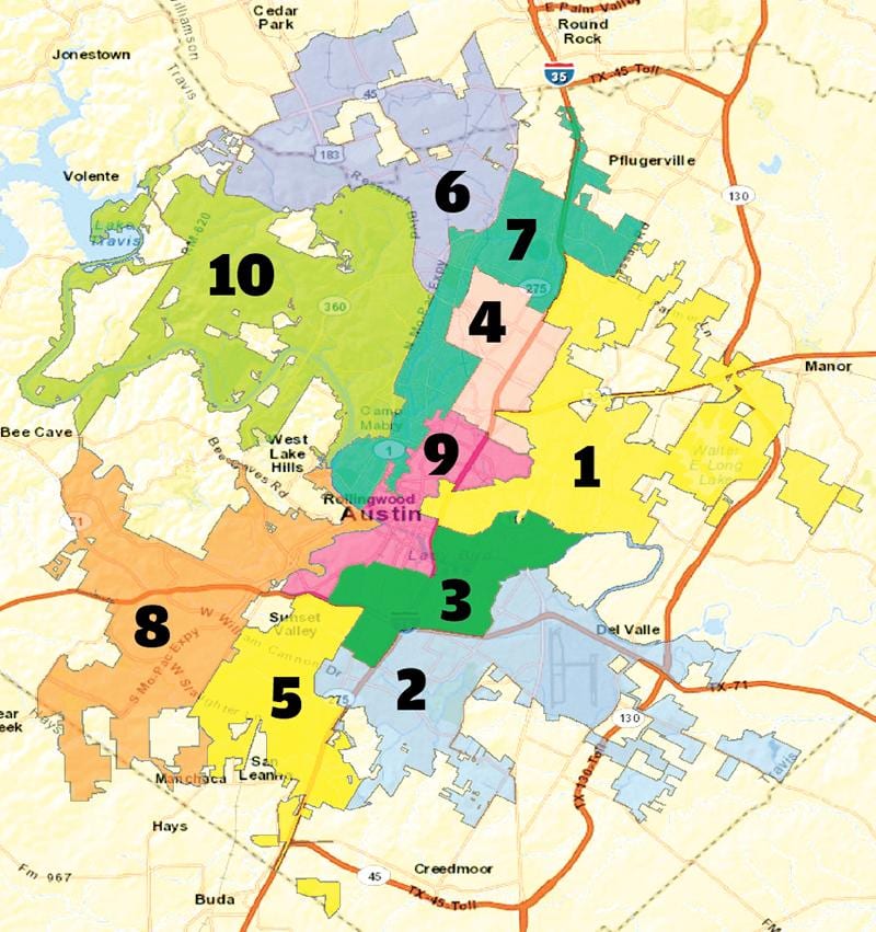 Austin, texas, plan du quartier