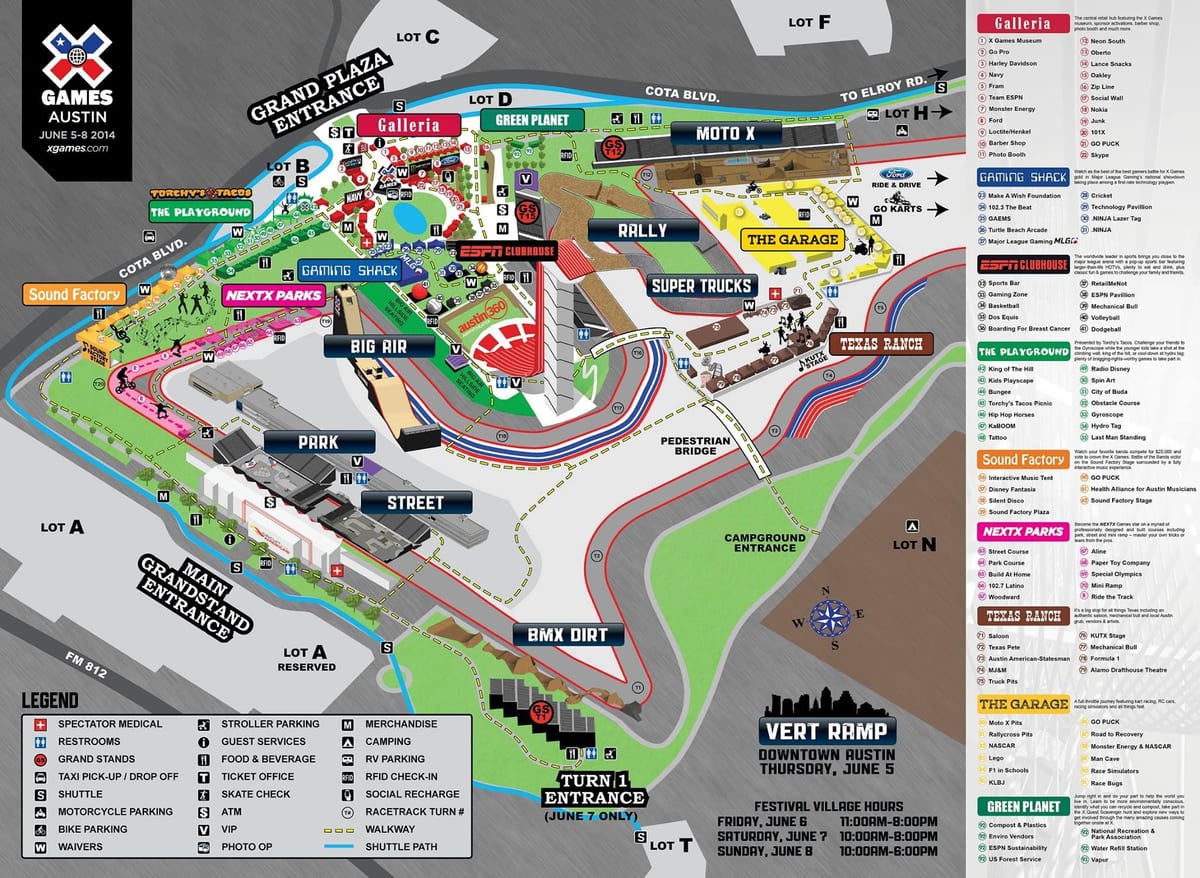 COTA carte de Austin