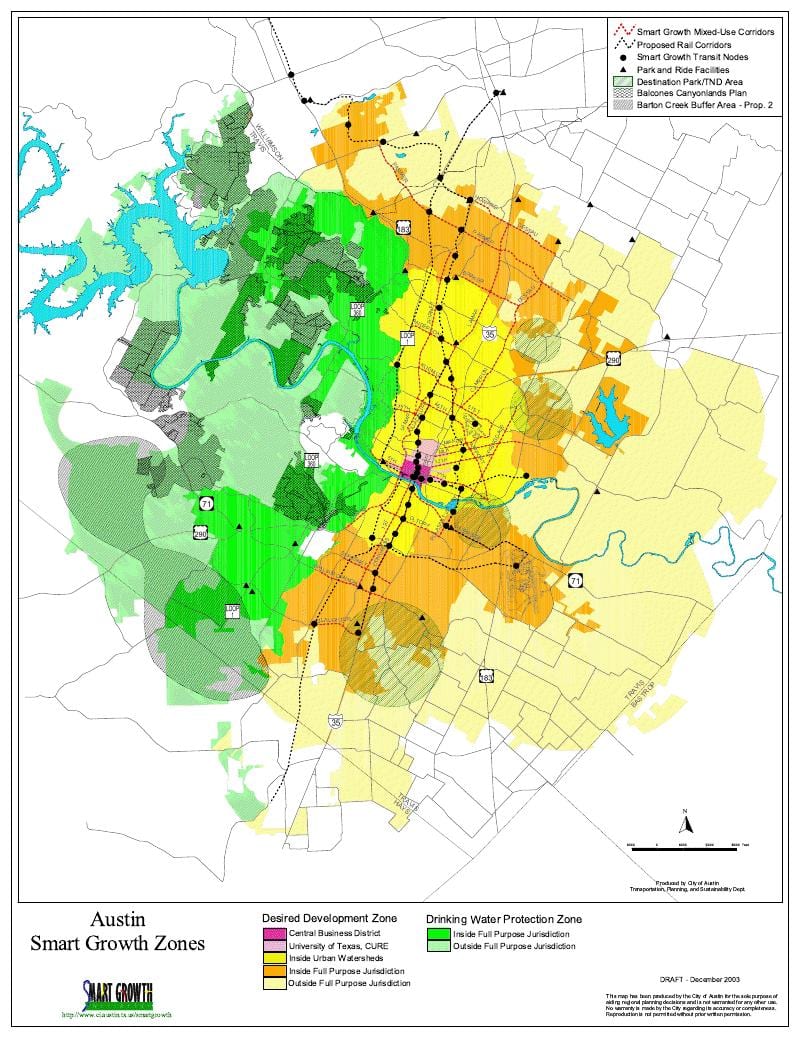 Austin développement de la carte