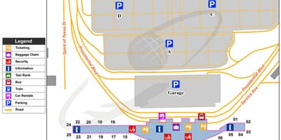 Austin Bergstrom international airport carte