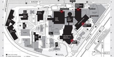 La carte de Austin à l'hôpital